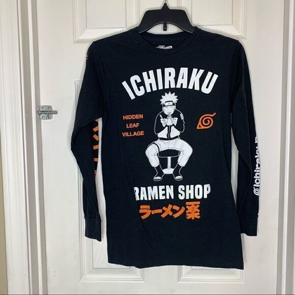 Men’s Naruto Shippuden Ichiraku Ramen Shop Long-Sleeve Shirt Size Small - Picture 1 of 7